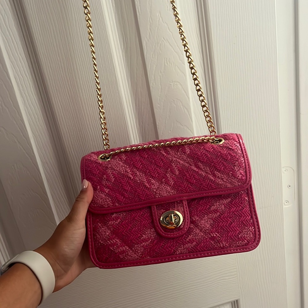 Pink crossbody bag